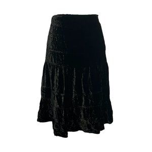 Banana Republic A-Line Silhouette 25% Silk Black  Casual Skirt Size 6